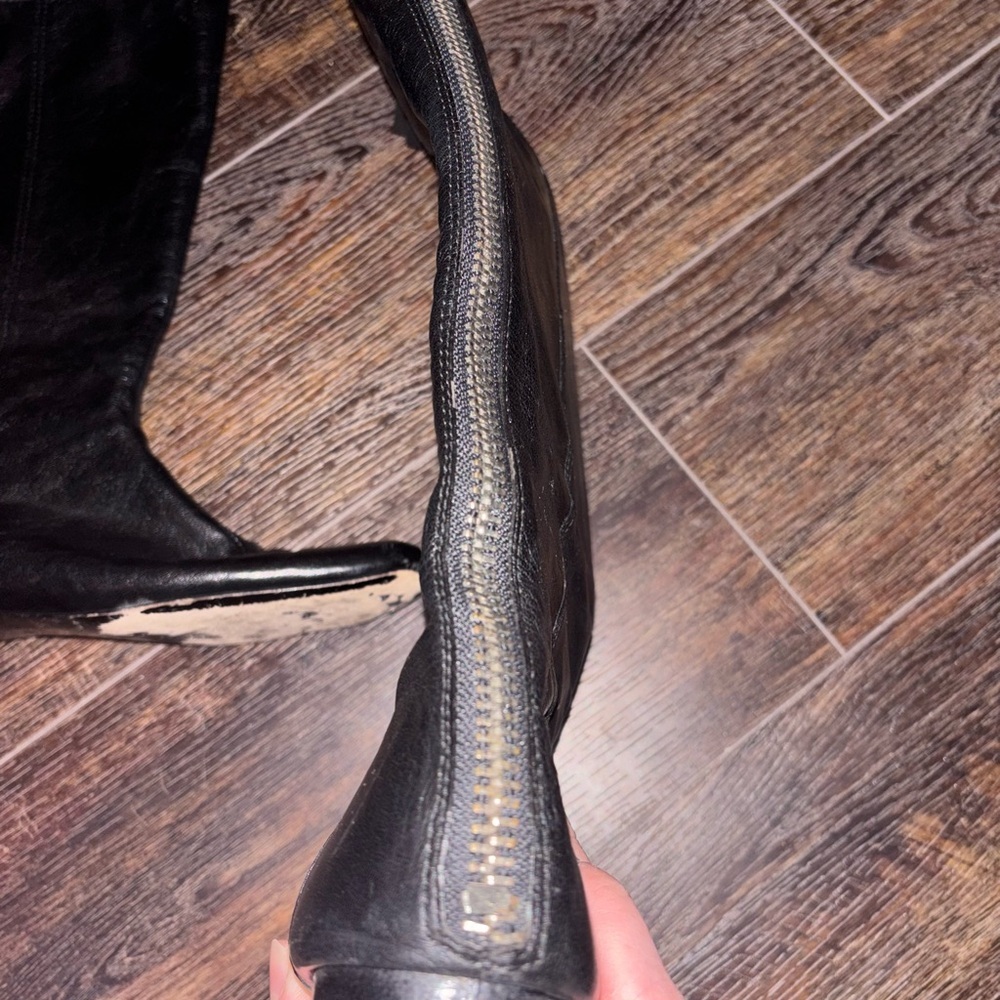 Coach Black Leather Mid-Calf Boots in size 7 - Picture 4 of 11